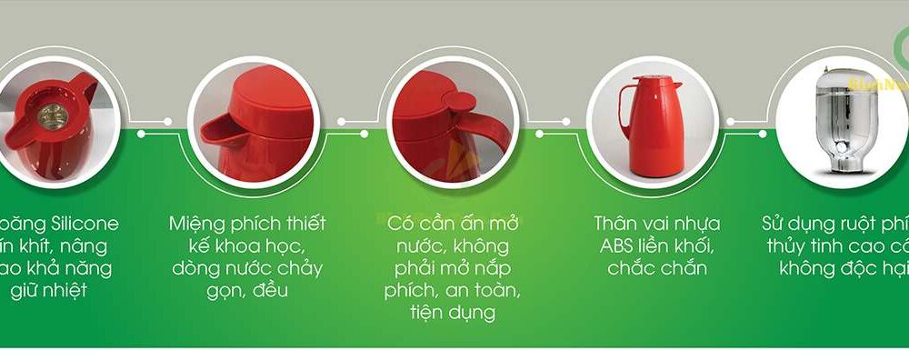 Phích pha trà rạng đông 1542 1,5l 6