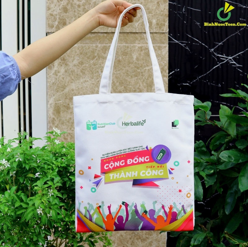 Túi Vải Canvas Có Quai Xách TVC01-11 In Logo Herbalife 8