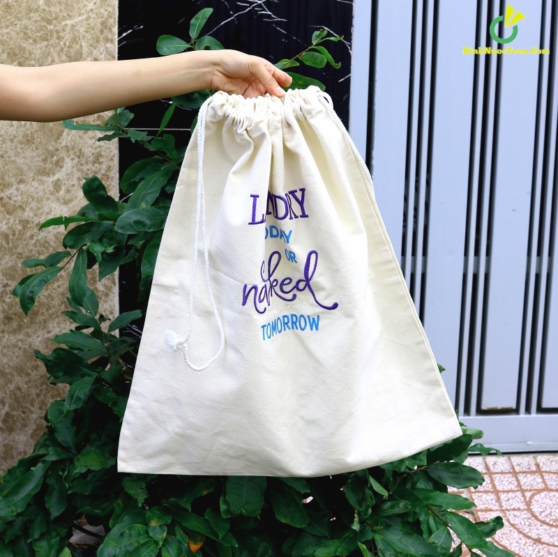Túi Vải Canvas Dây Rút Kích Thước Lớn TVC03-5 In Logo Laundry 1