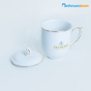 Ly sứ Minh Long in logo, quà tặng doanh nghiệp cao cấp