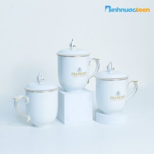 Ly sứ Minh Long in logo, quà tặng doanh nghiệp cao cấp