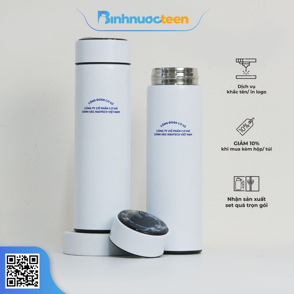 Set Quà Tặng Bình Giữ Nhiệt Và Ly Sứ Hautech SQT192