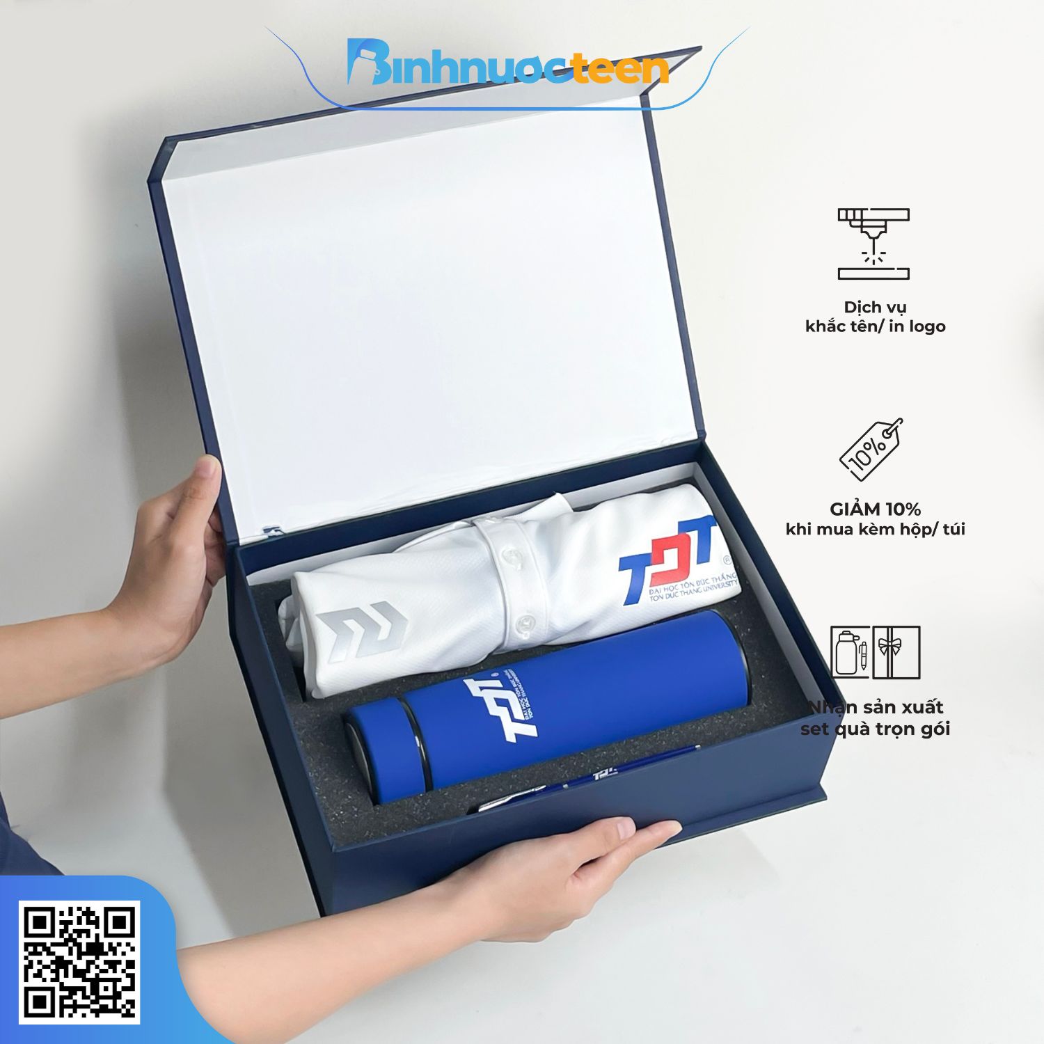 Set Quà Tặng Bình Giữ Nhiệt + Bút + Áo SQT174