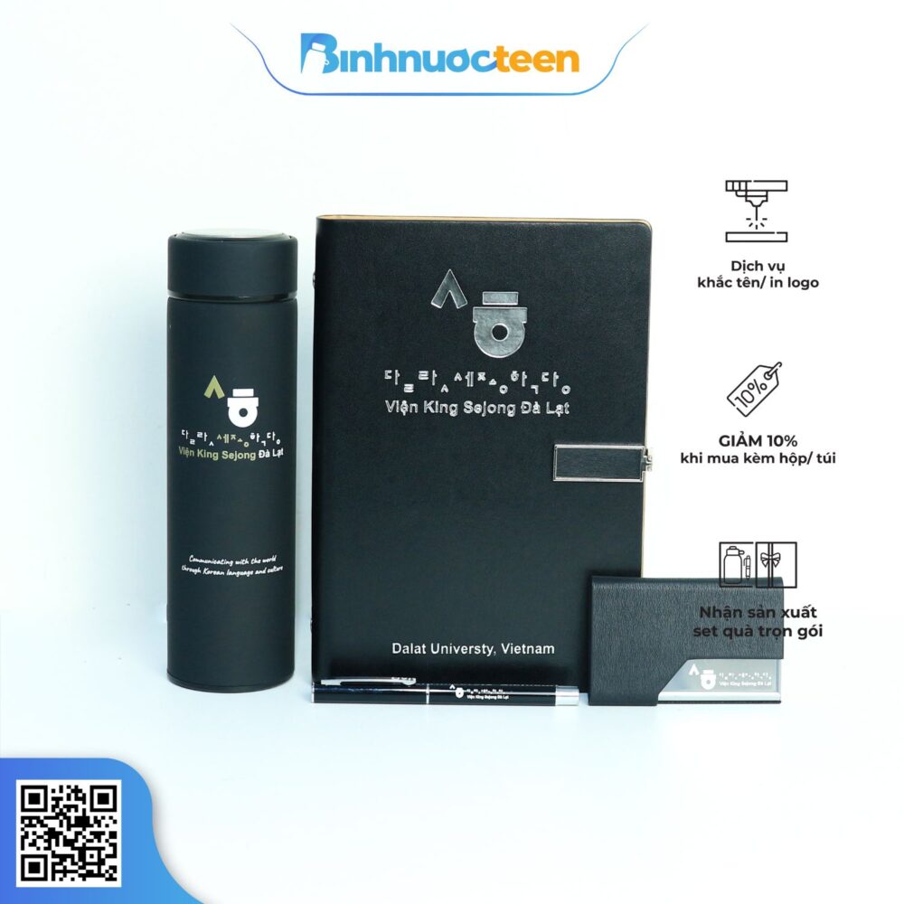 Set Quà Tặng Sổ + Bình + Bút Và NameCard SQT117
