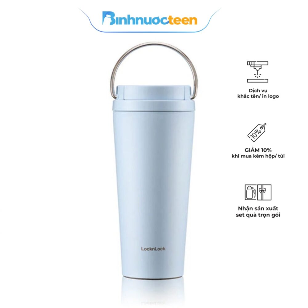 Ly giữ nhiệt LocknLock Bucket One Touch 550ml LHC3345