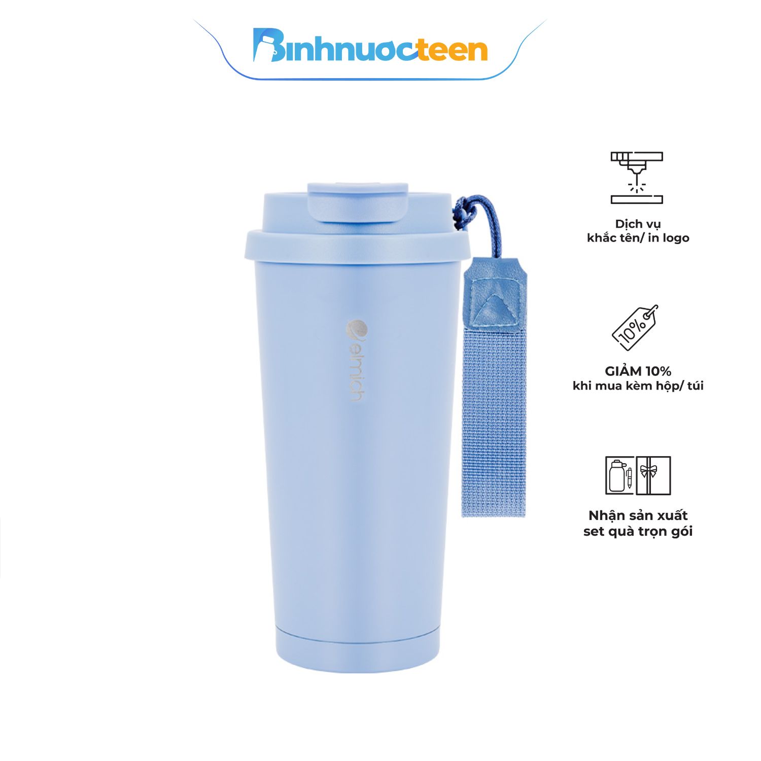 Cốc giữ nhiệt inox 304 Elmich EDA1047 dung tích 510ml -Binhnuocteen.com