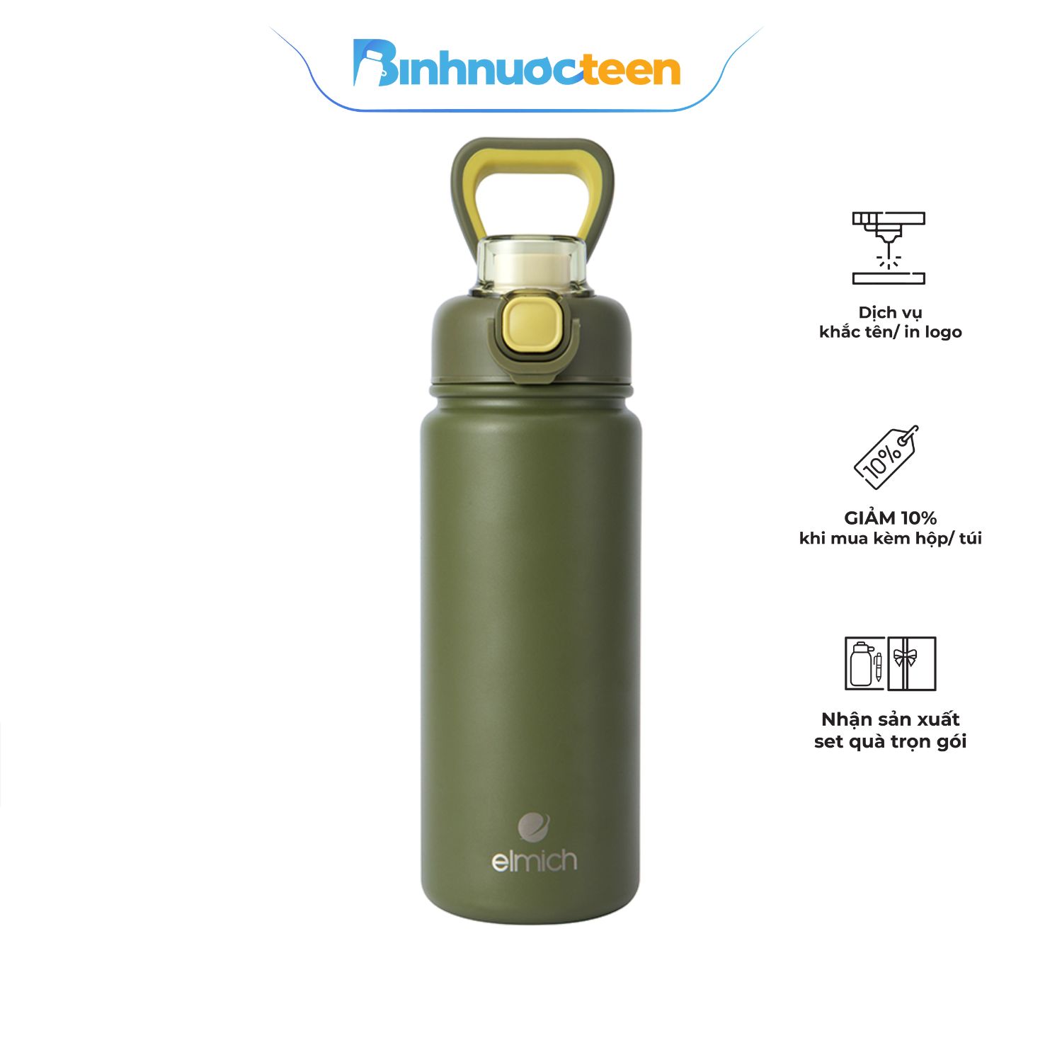Bình giữ nhiệt inox 304 Elmich EDA1051 dung tích 760ml - Binhnuocteen.com