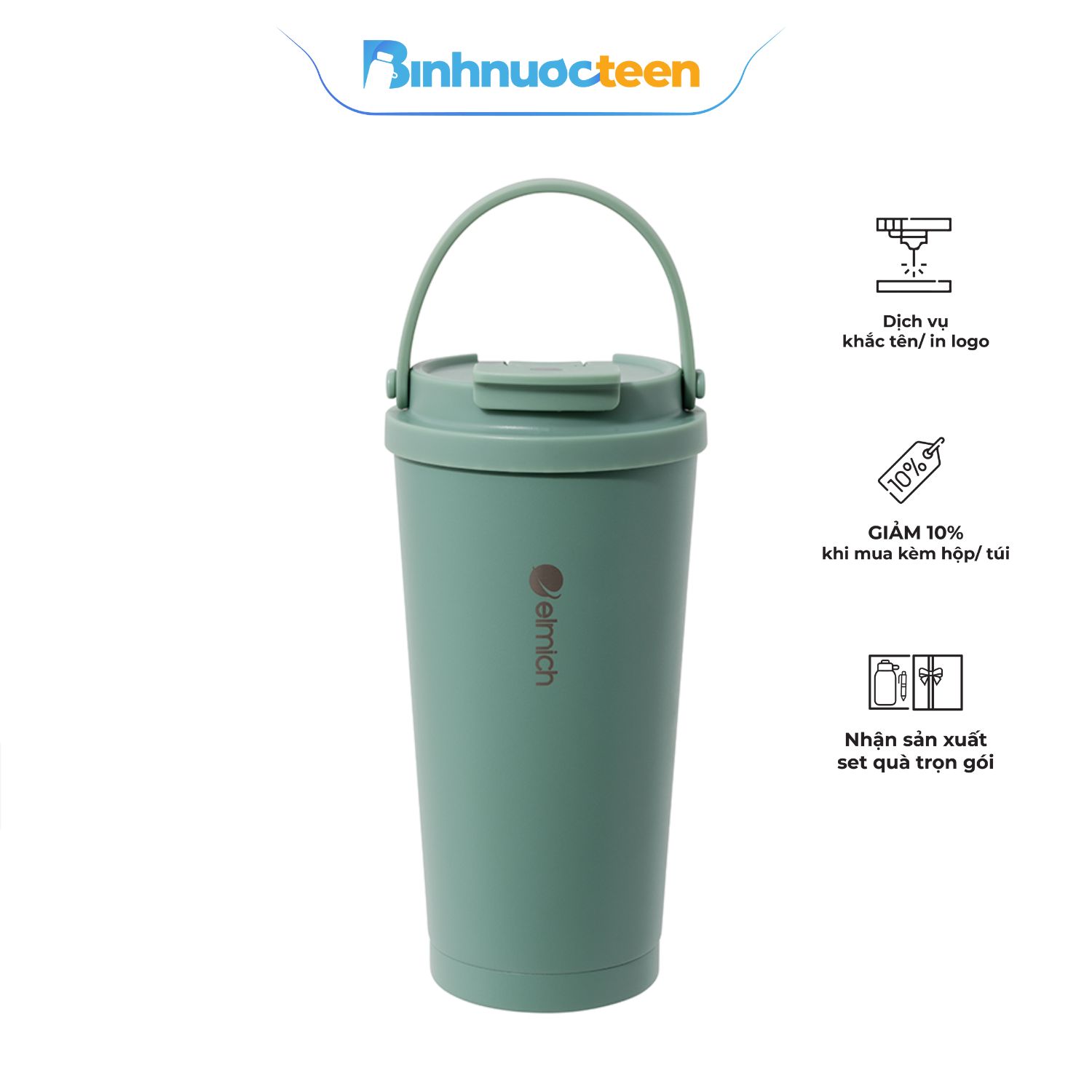 Cốc giữ nhiệt inox 304 Elmich EL0917 dung tích 560ml - Binhnuocteen.com