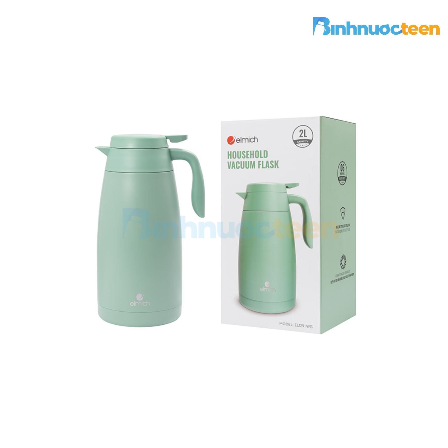 Bình giữ nhiệt inox 304 Elmich EL1291WG dung tích 1.6L - Binhnuocteen.com