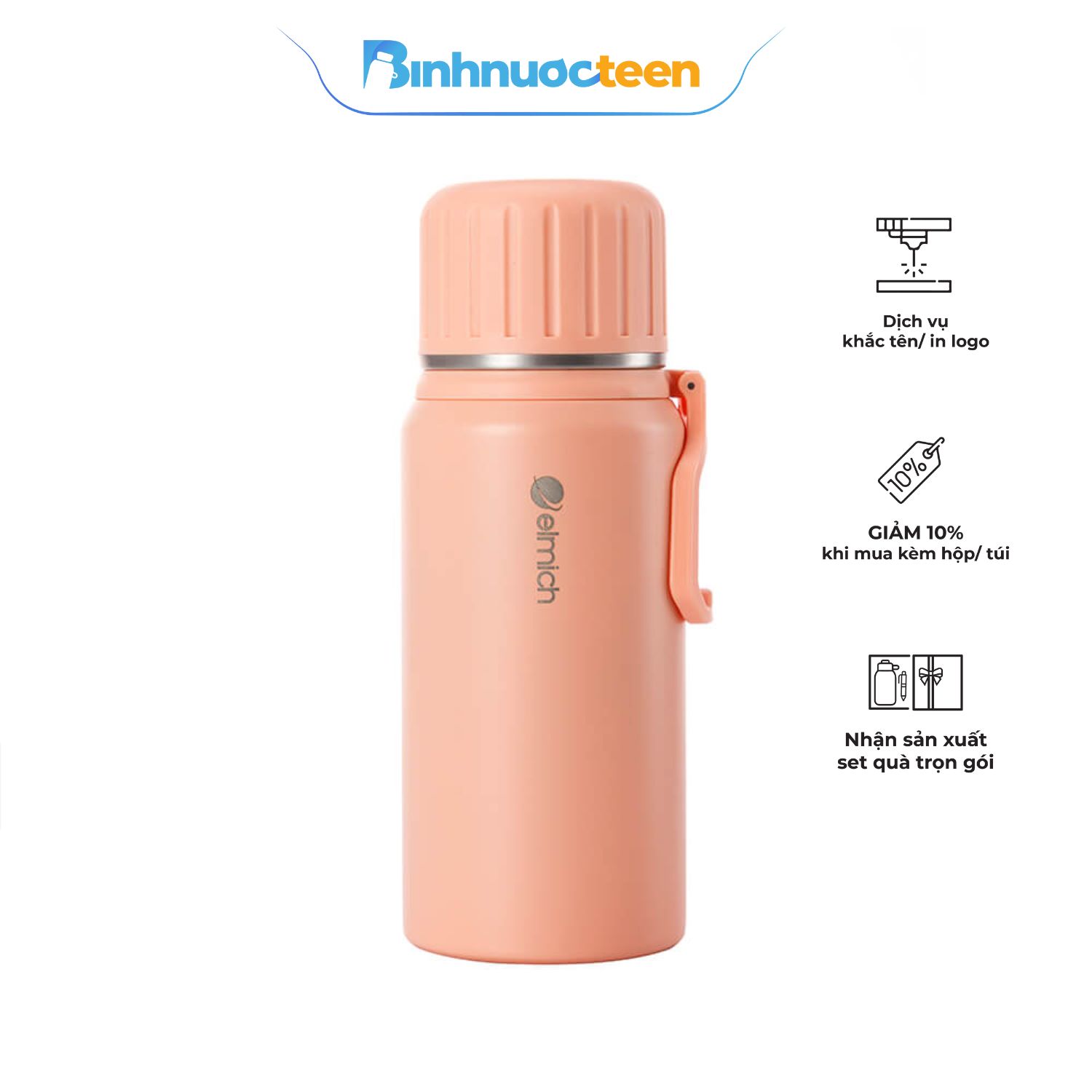 Bình giữ nhiệt inox 304 Elmich EL8346 dung tích 600ml - Binhnuocteen.com