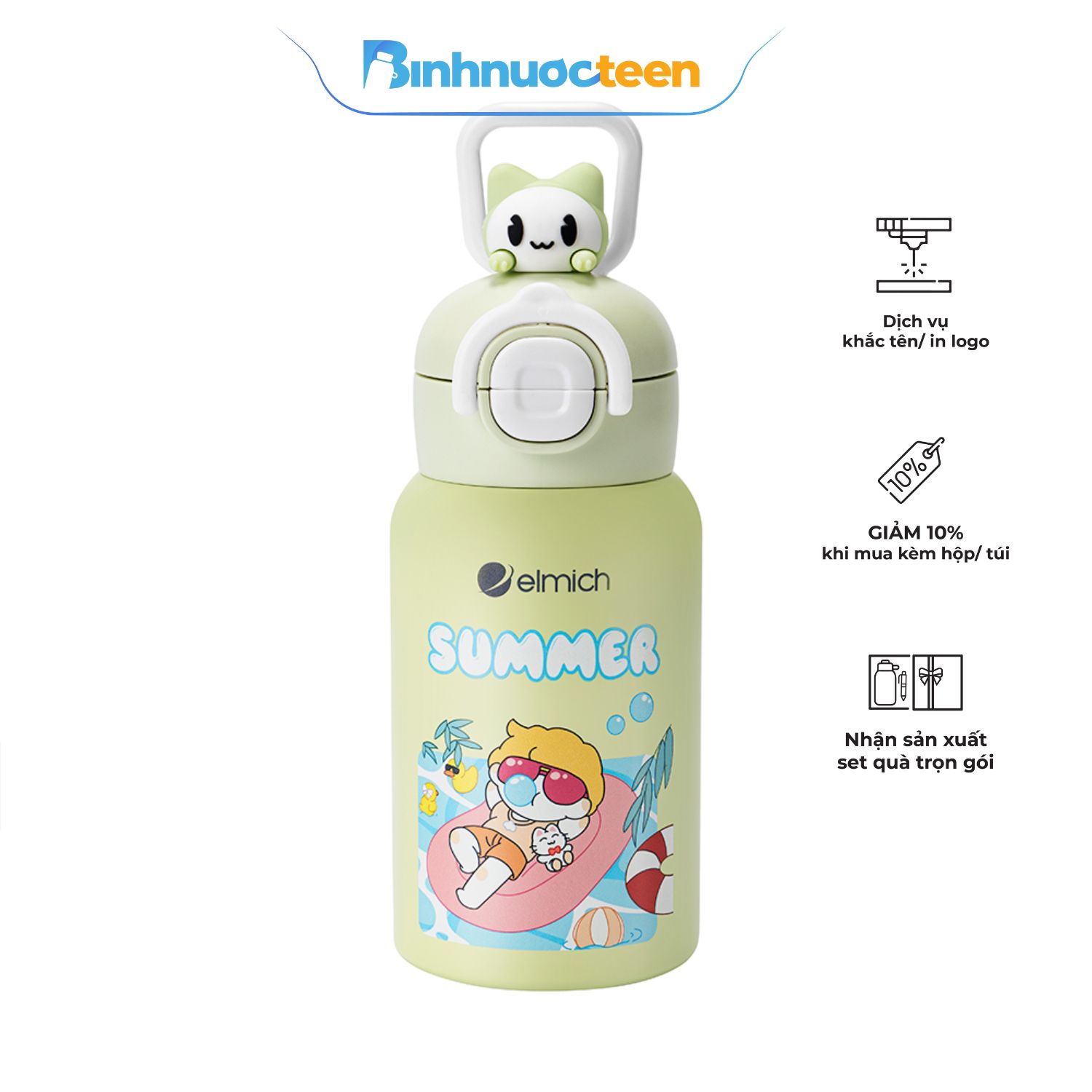 Bình giữ nhiệt baby inox 316 Elmich EL8391 dung tích 500ml - Binhnuocteen.com
