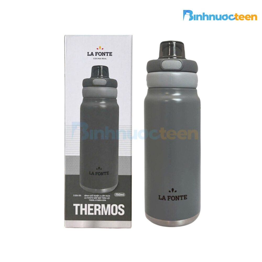 Bình Giữ Nhiệt 2 Lớp Inox La Fonte Nắp Bật Tiện Lợi 750ml-010894 - Binhnuocteen.com