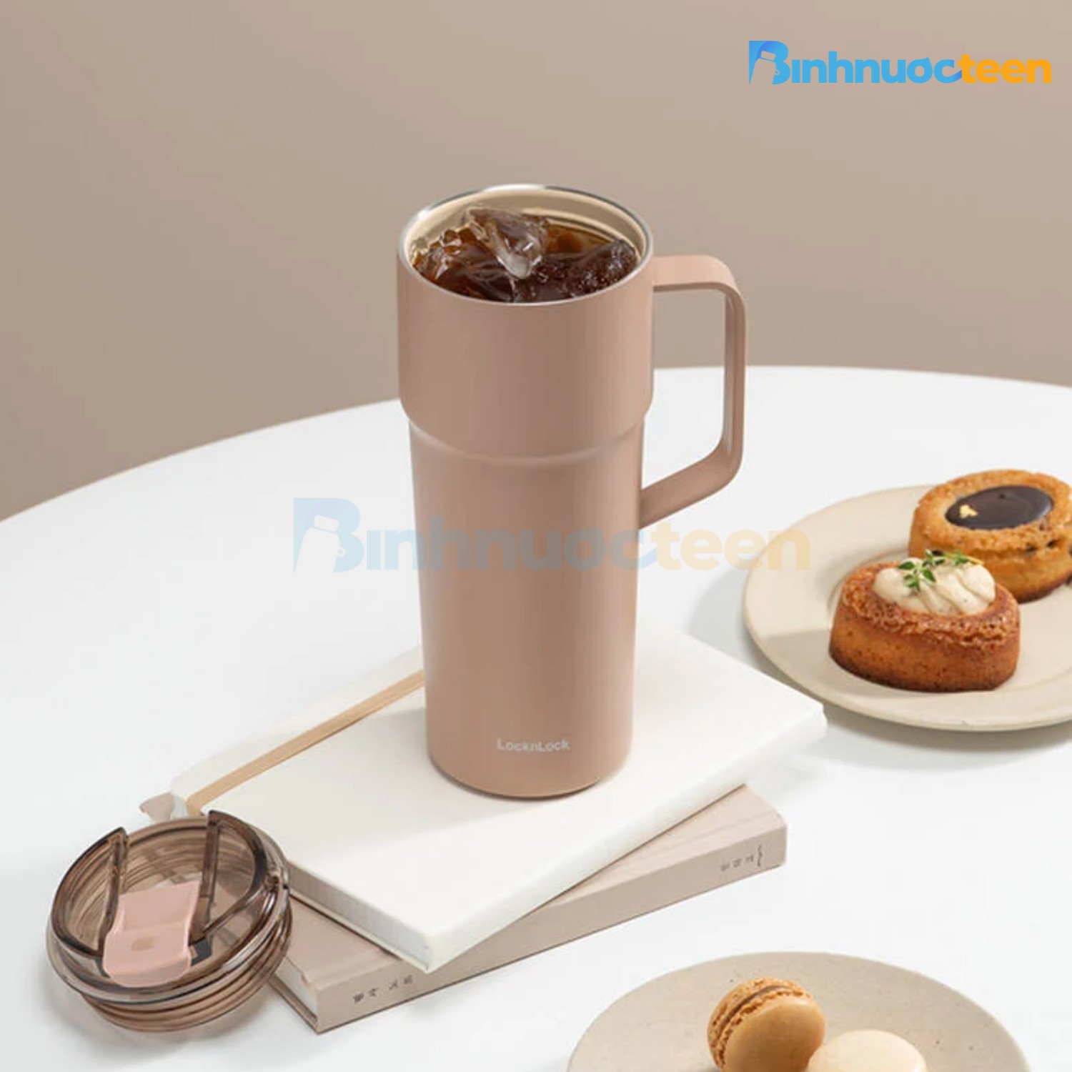 Bình giữ nhiệt LocknLock Metro Cafe HandleTumbler LHC4418 - Binhnuocteen.com