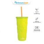 Ly giữ nhiệt La Fonte kèm họa tiết Lemon có ống hút 532ml 015653