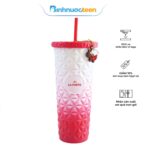 Ly giữ nhiệt Ombre inox 304 La Fonte kèm charm Santa 890ml 015660