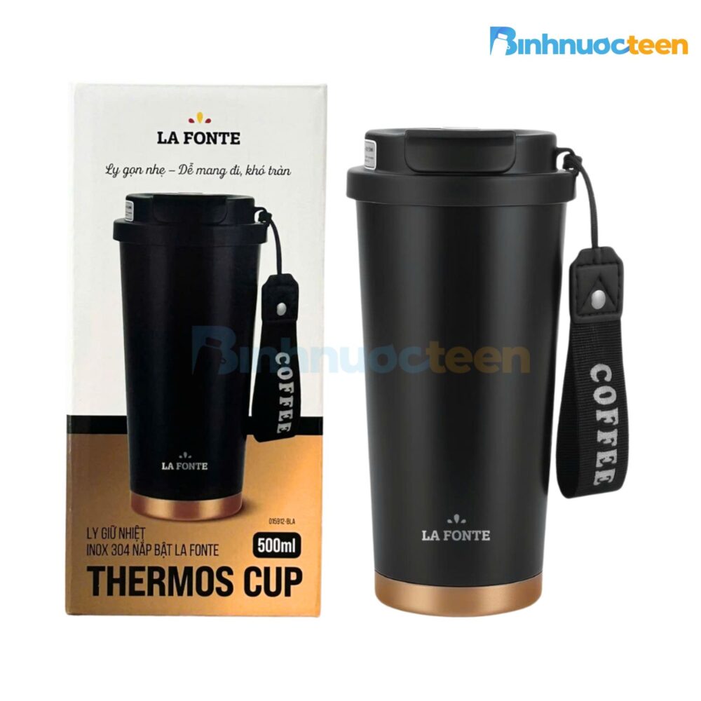 Ly Giữ Nhiệt Inox Nắp Bật La Fonte 500ml-015912 - Binhnuocteen.com