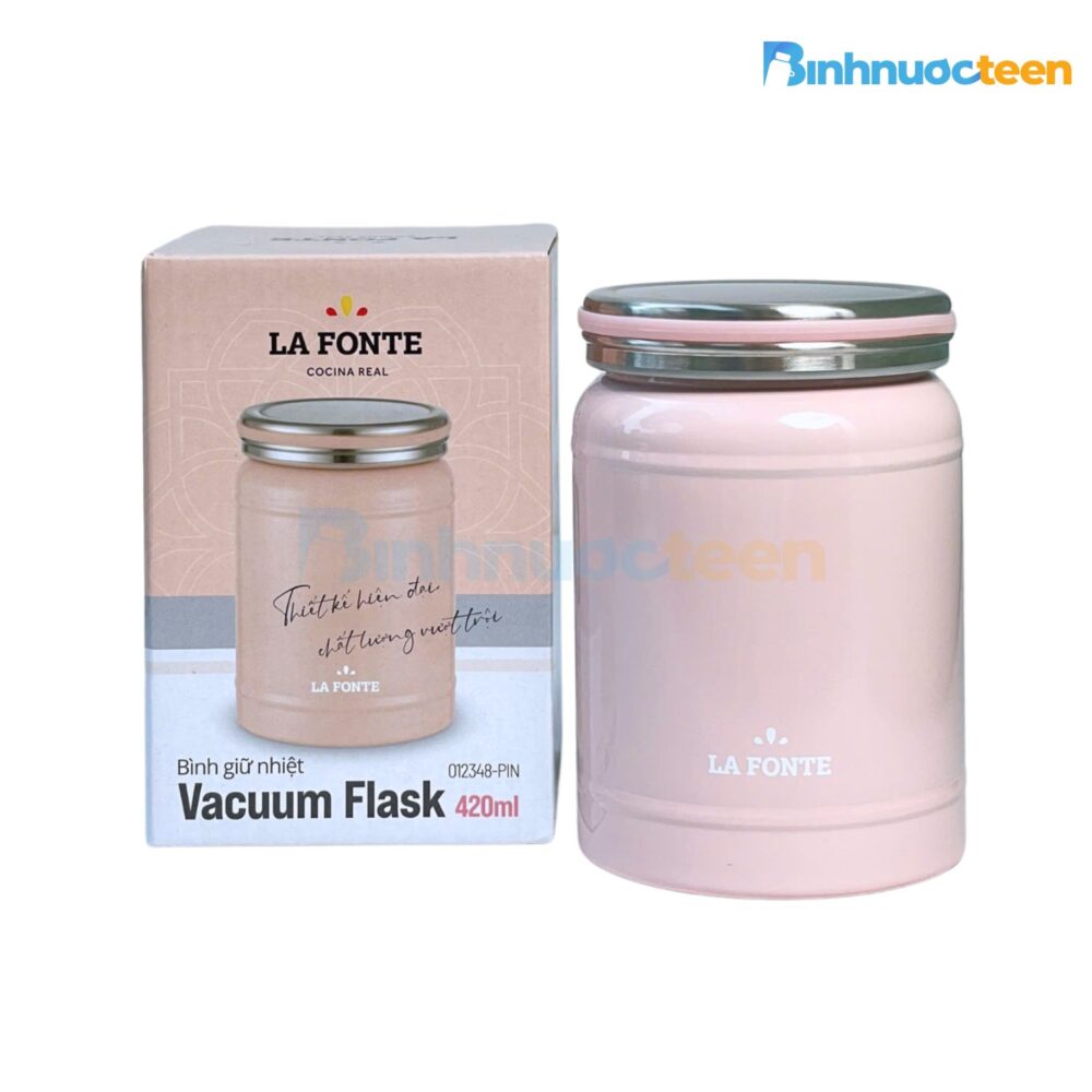 Bình giữ nhiệt đựng thức ăn inox 304 La Fonte HIRU 420 ml 012348-PIN - Binhnuocteen.com