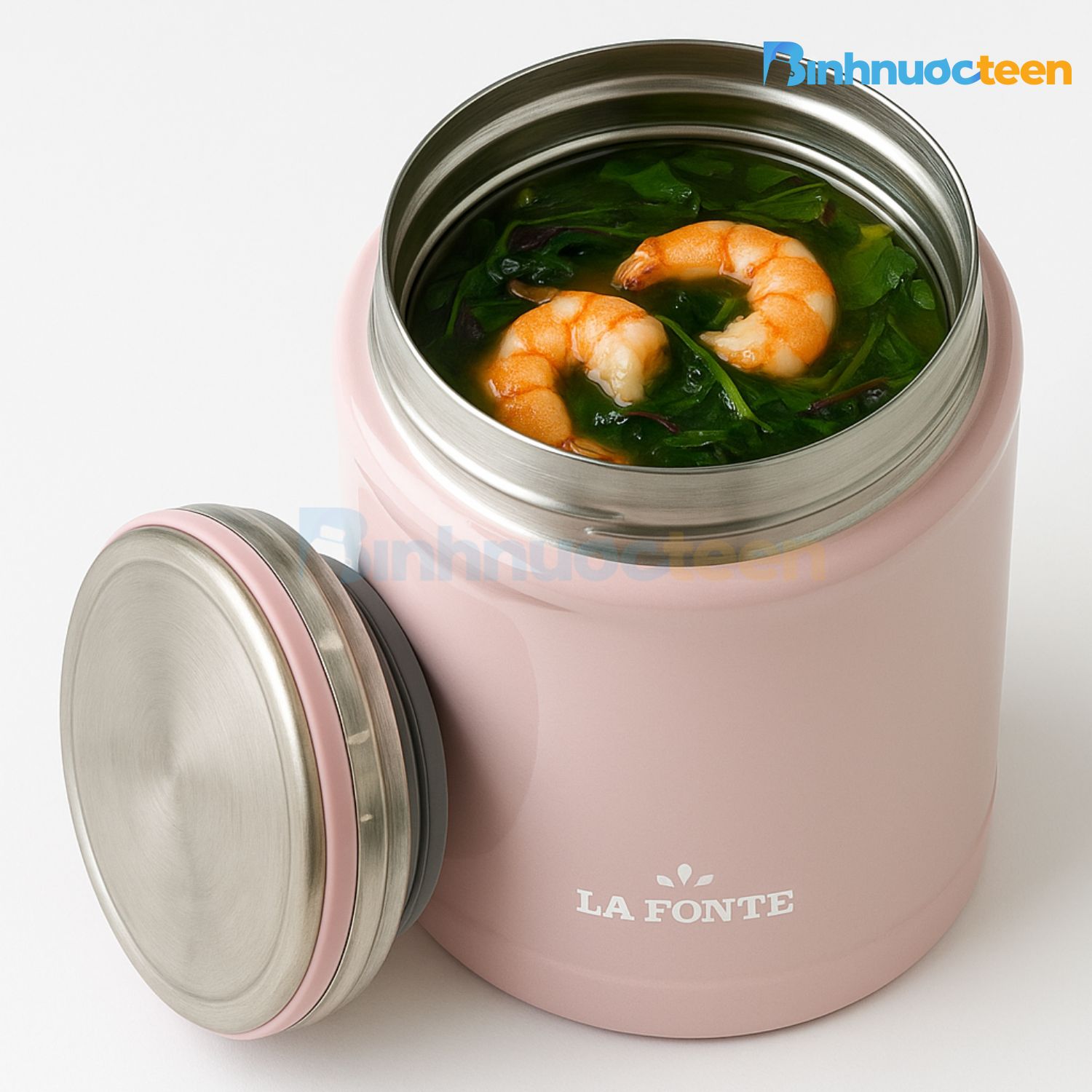 Bình giữ nhiệt đựng thức ăn inox 304 La Fonte HIRU 420 ml 012348-PIN - Binhnuocteen.com