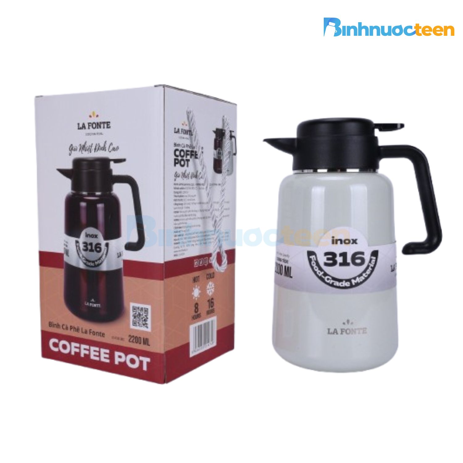 Bình cà phê La Fonte 2.2 L 014748 - Binhnuocteen.com