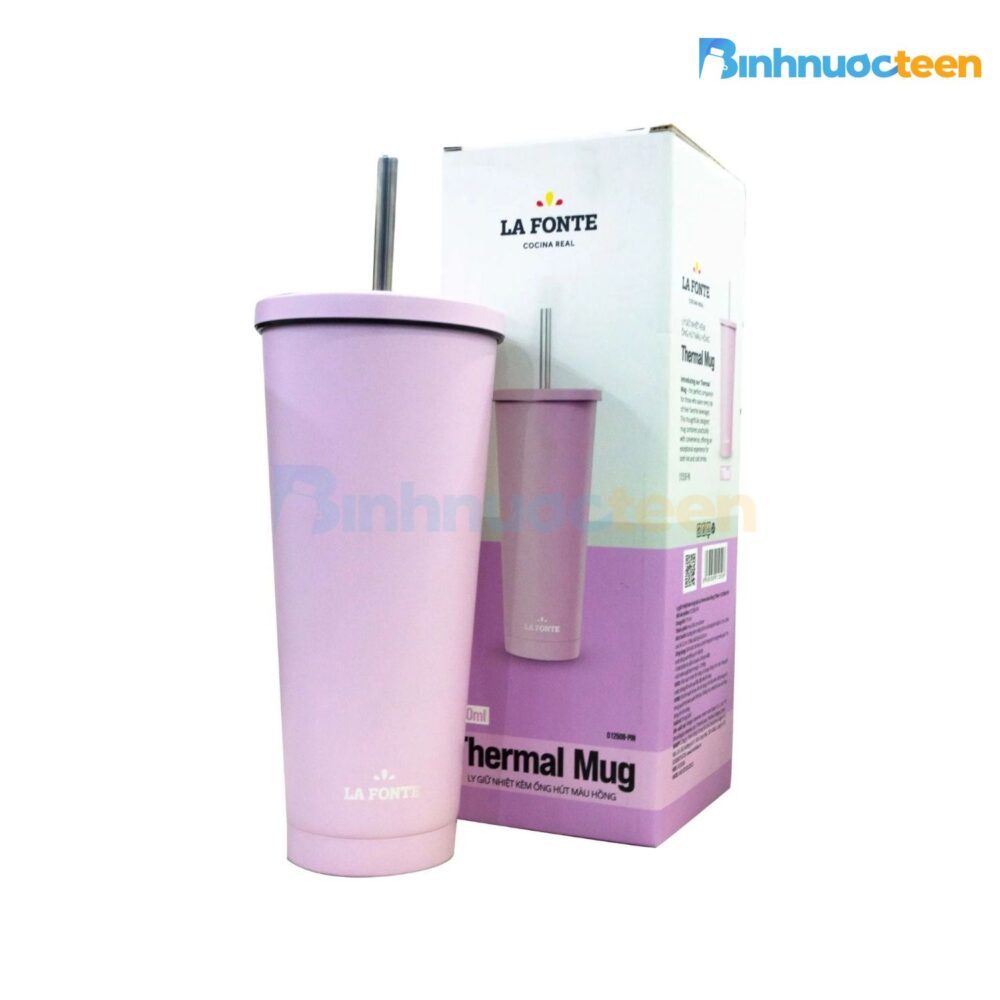 Ly giữ nhiệt kèm ống hút La Fonte 710ml 012508 - Binhnuocteen.com