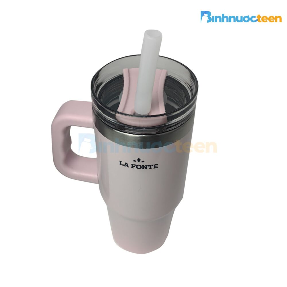 Ly Giữ Nhiệt La Fonte Kèm Ống Hút 530ml 014700-PIN - Binhnuocteen.com