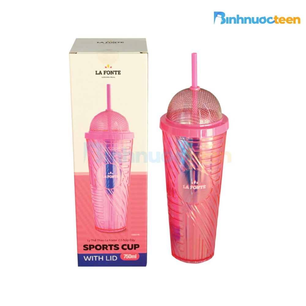 Ly Thể Thao La Fonte Có Nắp Đậy 750 ml-014847 - Binhnuocteen.com