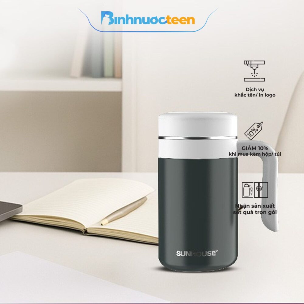 Bình cốc giữ nhiệt Stay Table 520ml Sunhouse KS-TU520S - Binhnuocteen.com