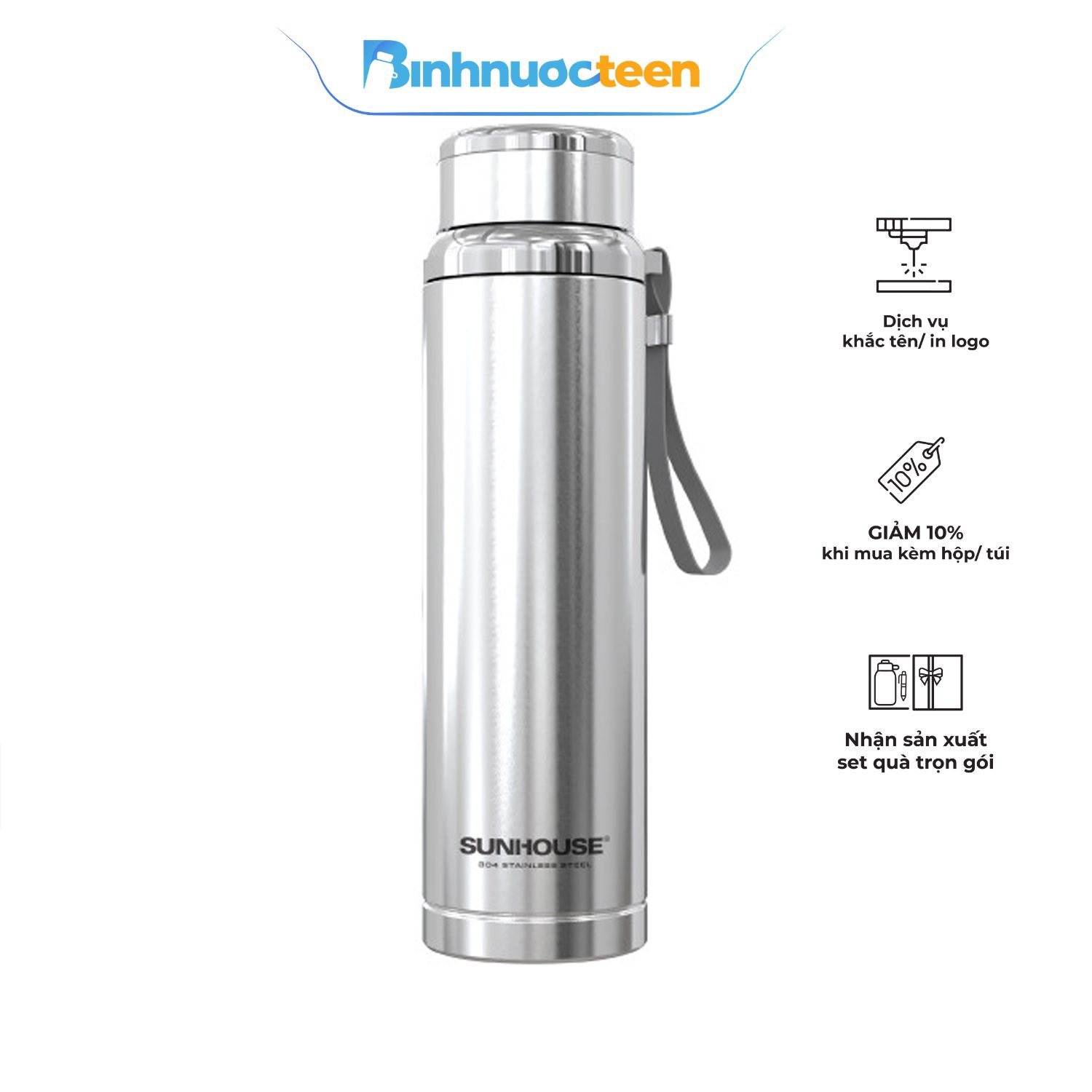 Bình giữ nhiệt Flexi 720ml Sunhouse KS-TU720F - Binhnuocteen.com