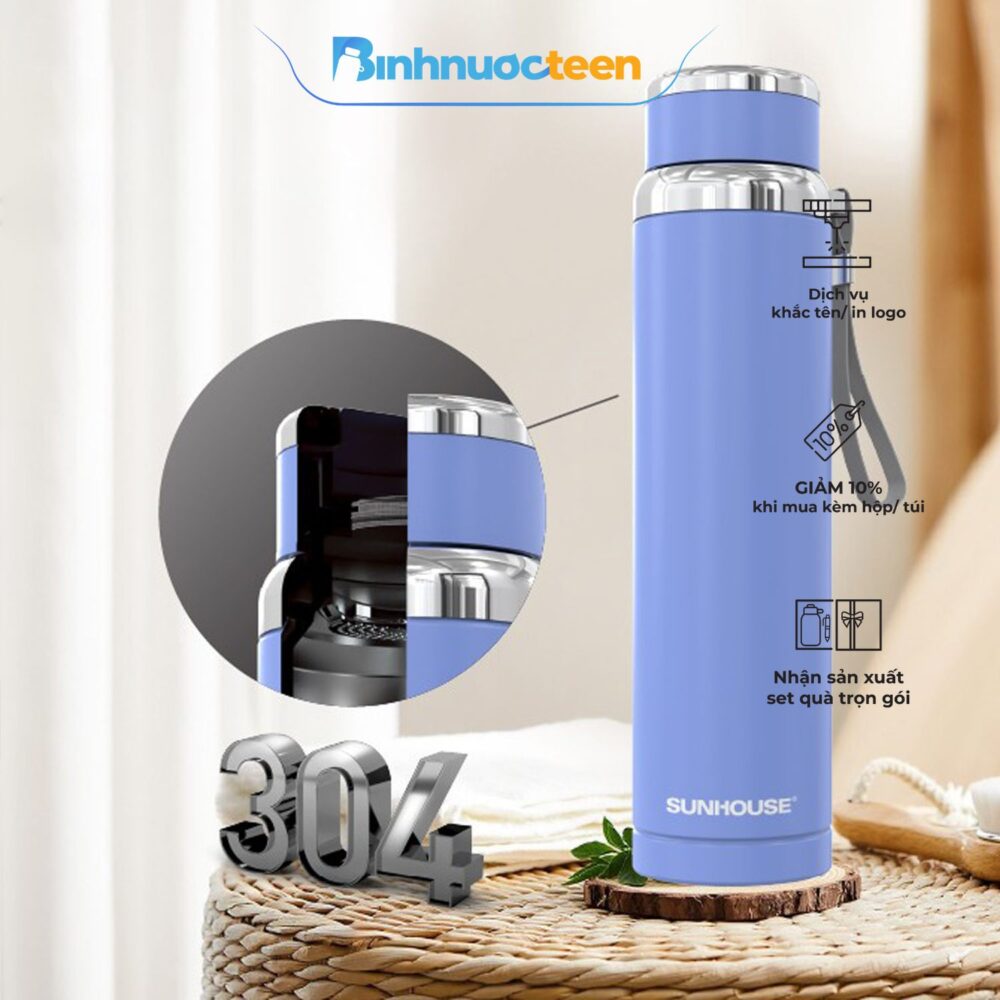 Bình giữ nhiệt Flexi 920ml Sunhouse KS-TU920F - Binhnuocteen.com